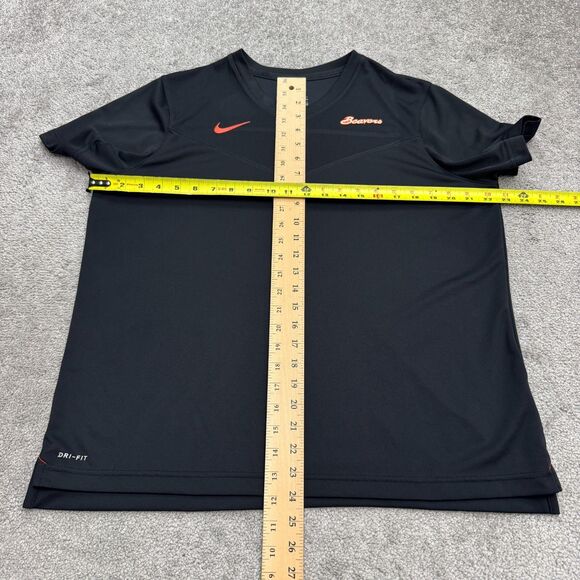 Nike Dri-Fit Oregon State Beavers T-Shirt Womens XL Black V-Neck Activewear Tee - Picture 9 of 12